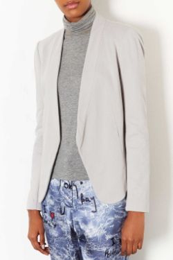 Topshop Collarless Panel Jacket