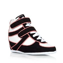 New Look Coral Piped Concealed Wedge Sneakers