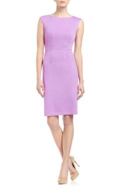 St. John Cap-Sleeve Santana Dress