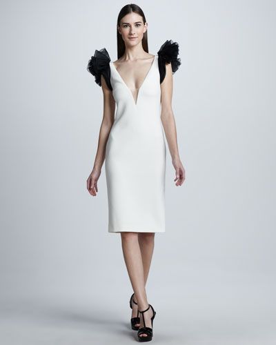 Ralph Lauren Collection Ruffle Sleeve Dress