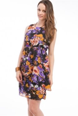 Apparel Showrom Purple Floral Dress