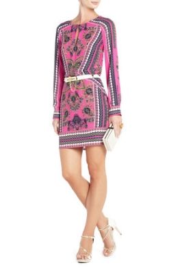 BCBGMAXAZRIA Freya Scarf Print Dress