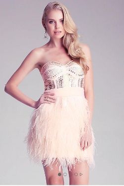 Bebe Isis Studded Feather Dress