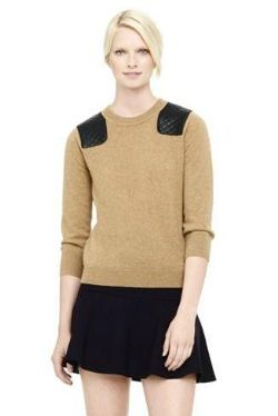 Club Monaco Audra Cashmere Leather Sweater