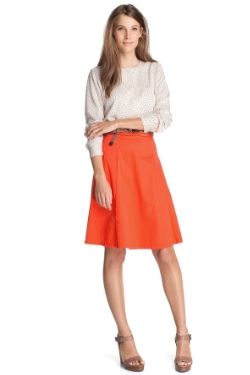 Esprit Pure Orange Linen Cotton Skirt