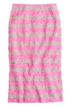 J.Crew Collection Pencil Skirt in Swirled Sequin Stripe
