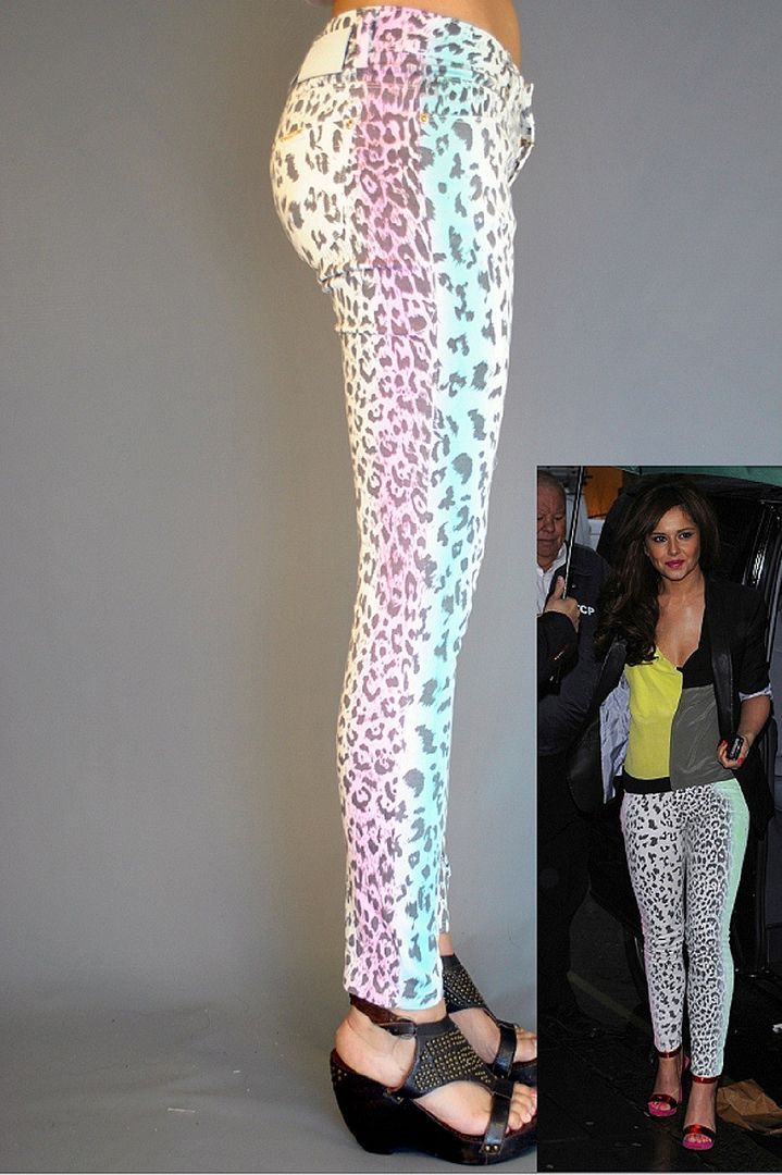 Neon Leopard Print Skinny Fit Jeans