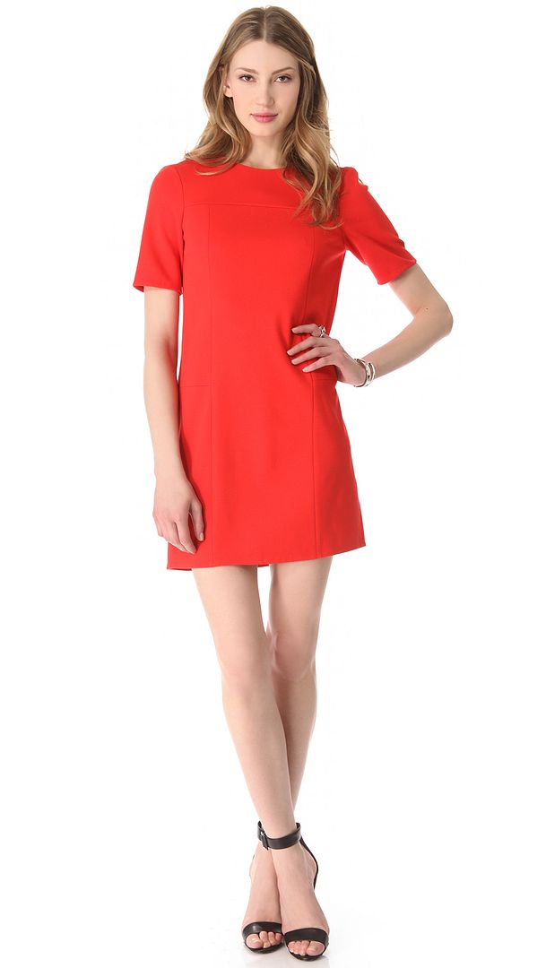 Tibi Short Sleeve Ponte Dress
