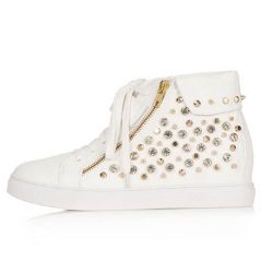 Topshop Accelerate Stud Wedge Sneakers