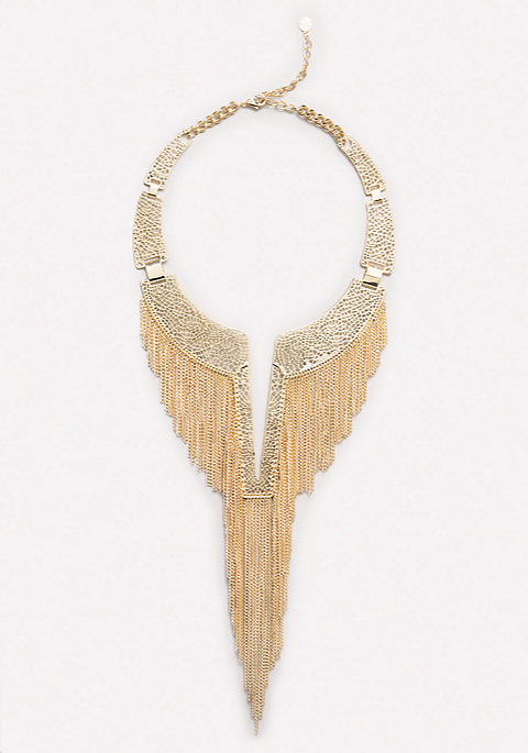 Bebe Fringed Collar Necklace
