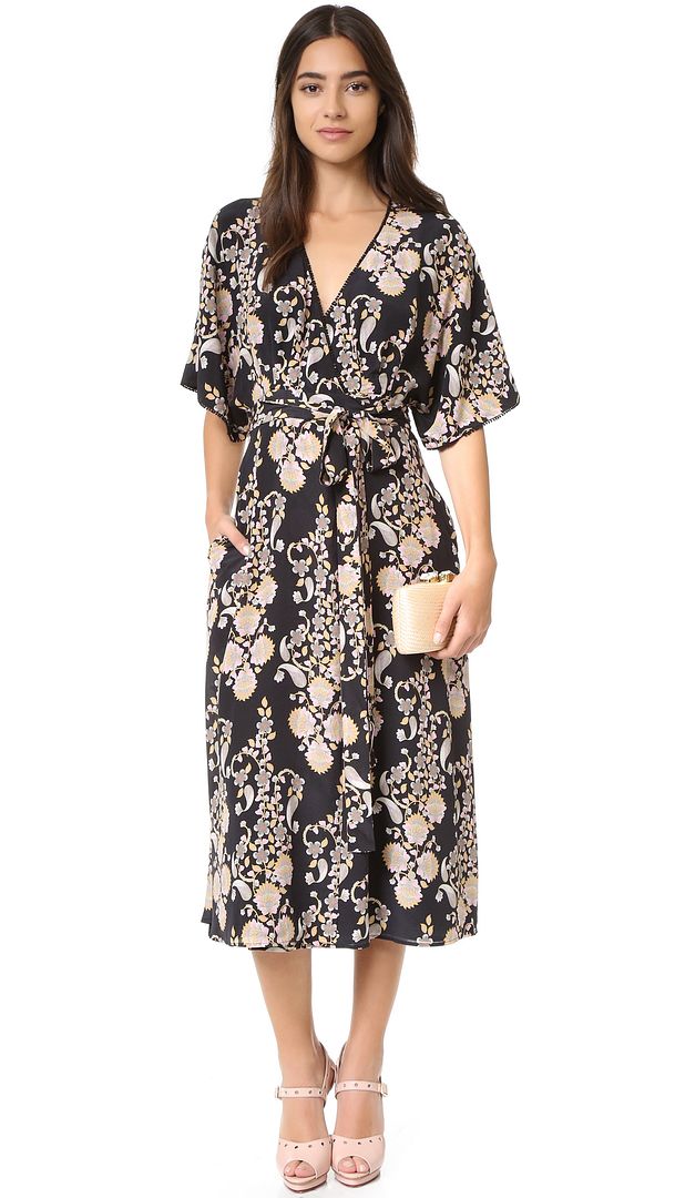 Cynthia Rowley Ornate Wrap Dress