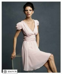 Karl Lagerfeld for Macy's Puff Sleeve Tulle Trim Dress