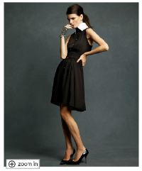 Karl Lagerfeld for Impulse Dress, Sleeveless Contrast Collar Textured