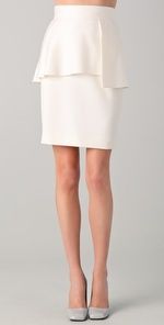 Katie Ermilio Clothing Asymmetrical Peplum Skirt