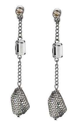 Kenneth Cole Crystal and Beaded Linear Drop Earrings