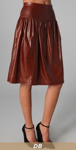 Lyn Devon Molly Leather Skirt