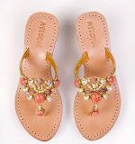 Mystique Gold and Coral Sandal