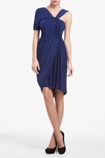 BCBGMAXAZRIA Christina Asymmetrical Dress - Dress, Jewel Tones