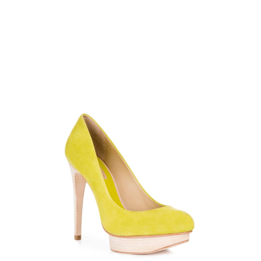 BCBGMAXAZRIA Foster Wood Platform Pump