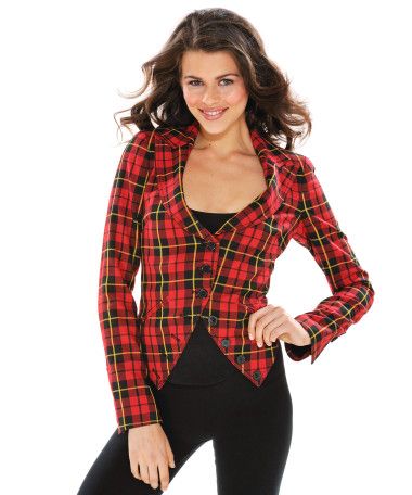 Betsey Johnson Woven Tartan Jacket