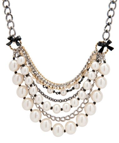 Betsey Johnson Thick Chain Pearl Necklace