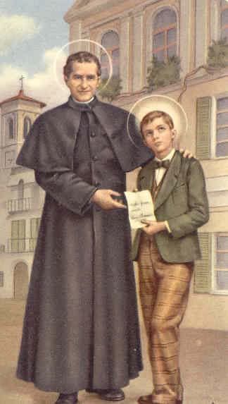 Salesians introduced me to educating Catholic youths most especially boys.  My eldest brother studied in one of his schools and my other brother chose St. Dominic (the boy beside St. Don Bosco) as his patron saint in confirmation