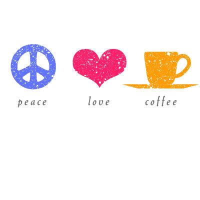 peace love coffee Pictures, Images and Photos