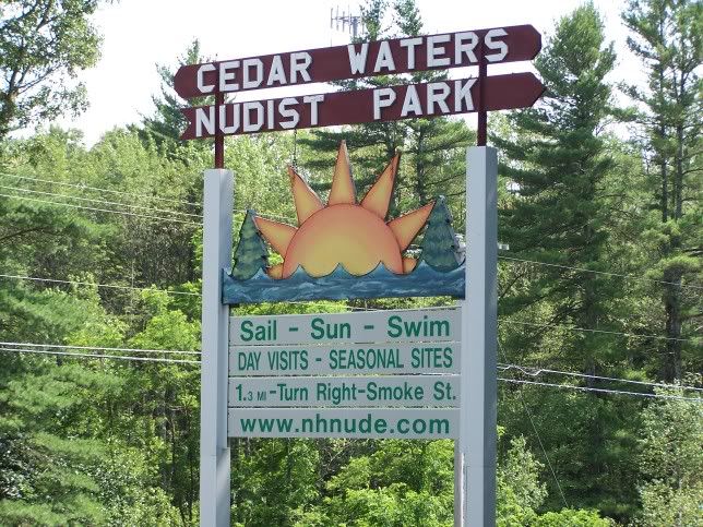 Nudist Colony sign