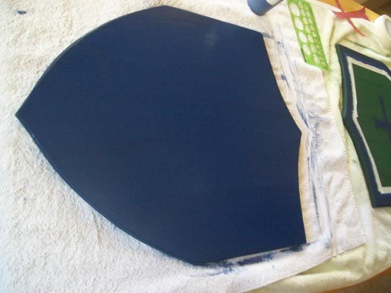 Homemade Wooden shield made after seeing shields at a local Renaissance festival
