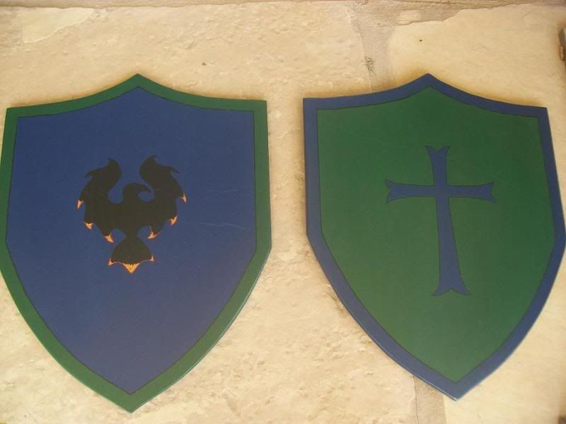 Homemade Wooden shield made after seeing shields at a local Renaissance festival
