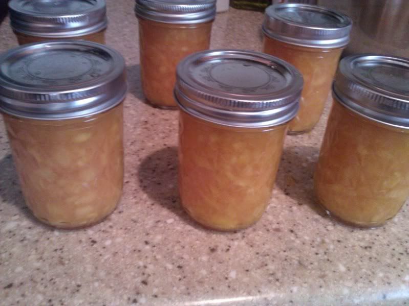 Ball Canning Recipe - Peach Jam. Finished product.