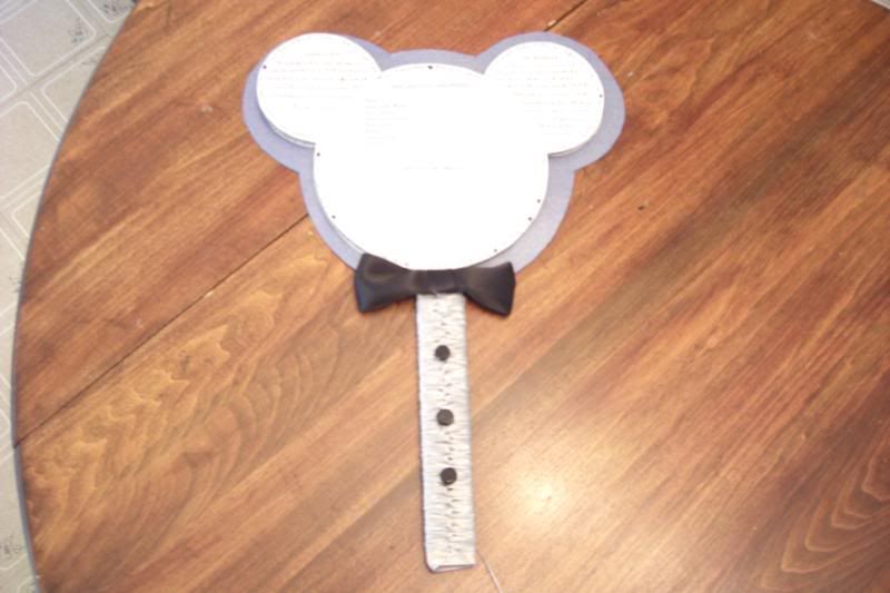 We did a few DIY projects for our wedding Programs Mickey and Minnie loved