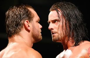 After the match both Punk and Benoit come face to face as ECW on Sci-Fi ends. - benoitvspunk