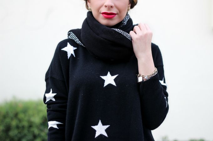 Stiletto Beats, ootd, bluefly, zara, schutz, coach, forever 21, street style, los angeles blogger, milkmaid braid, photo bluefly_star_sweater_milkmaid_braid_stilettobeats_ootd_3_zps5b4ea015.jpg