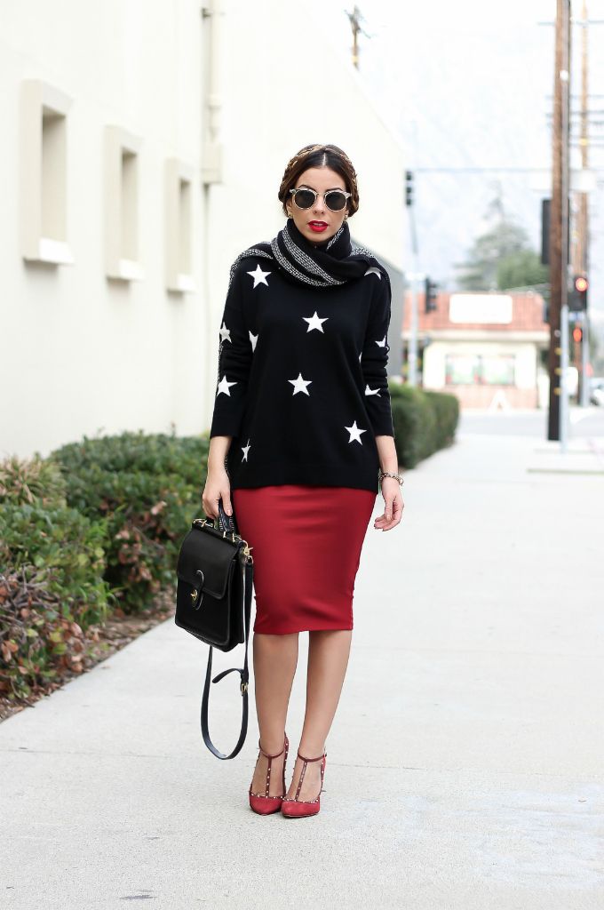 Stiletto Beats, ootd, bluefly, zara, schutz, coach, forever 21, street style, los angeles blogger, milkmaid braid, photo bluefly_star_sweater_milkmaid_braid_stilettobeats_ootd_8_zps7704f455.jpg