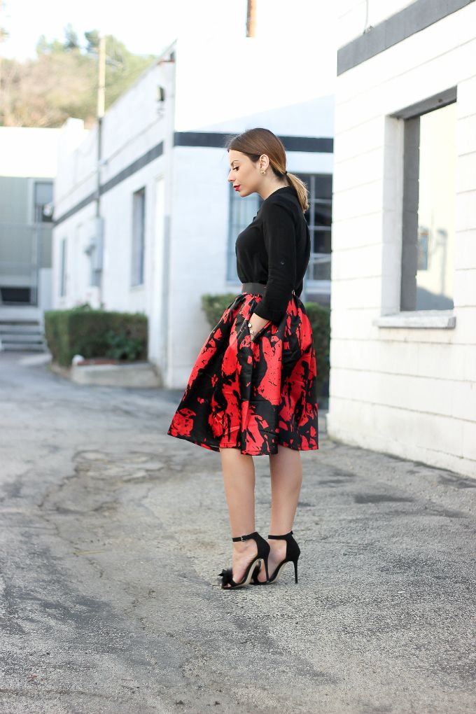 Stiletto Beats, dailylook, elite box, lucy paris, just fab, new years eve, ootd, los angeles blogger, photo red_full_midi_skirt_dailylook_stilettobeats_ootd_9_zps946960e4.jpg