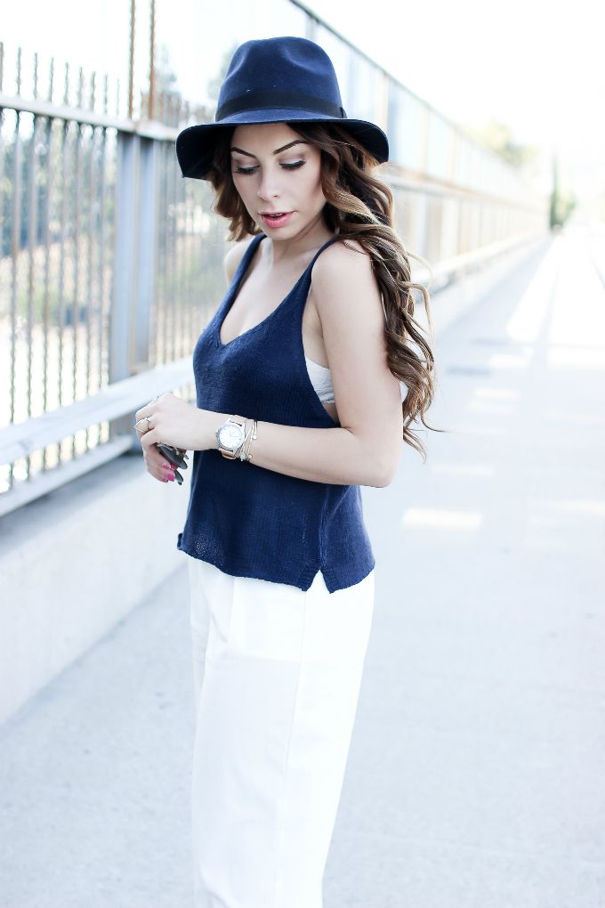 Stiletto Beats, shop tobi, tobi, white wide leg pants, azaleasf, shop prima donna, retrosuperfuture, ootd, los angeles blogger, photo whitewidelegpants_navyhat_azalea_tobi_stilettobeats_3_zpsvrcflr95.jpg