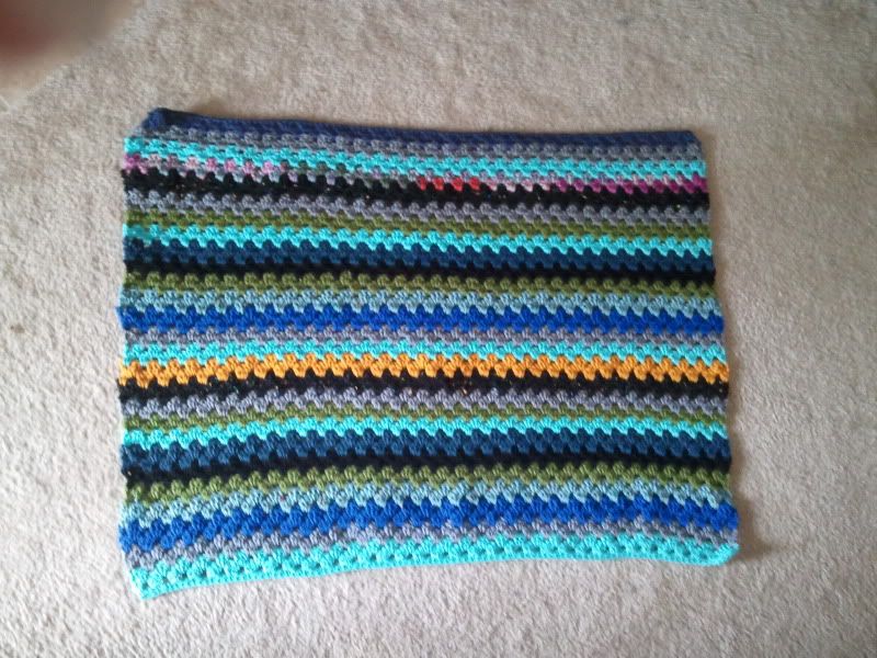 Granny Stripes Blanket eighty percent completed granny stripes Lapghan