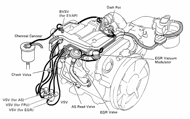 1994 4runner diagram hose toyota vacuum #7