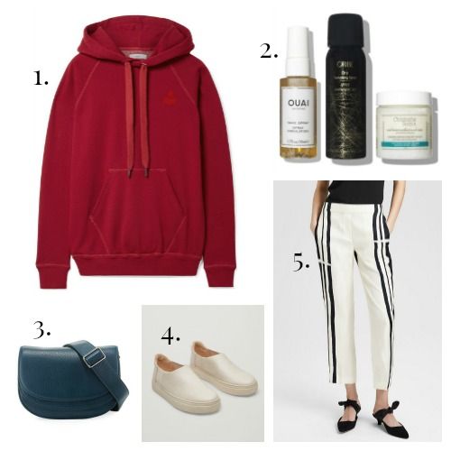 Isabel Marant Etoile Hoodie - Space NK Hair Products - Steven Alan Handbag - COS Sneakers - Theory Trousers