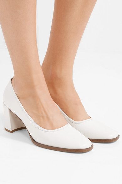 Mansur Gavriel Leather Pumps in White