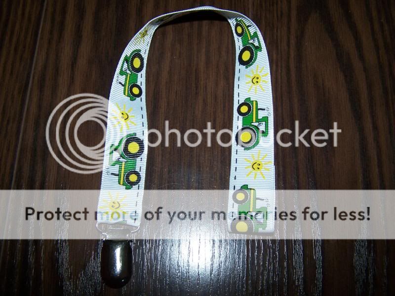 John Deere Tractor Boy Girl Pacifier Clip *CUTE* New  